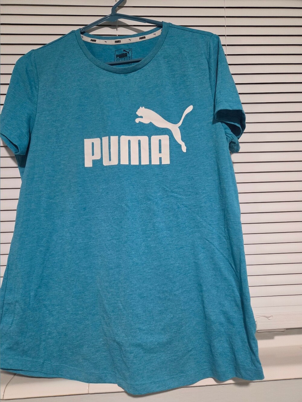 Puma Women’s Teal Short Sleeve Tee with White Logo